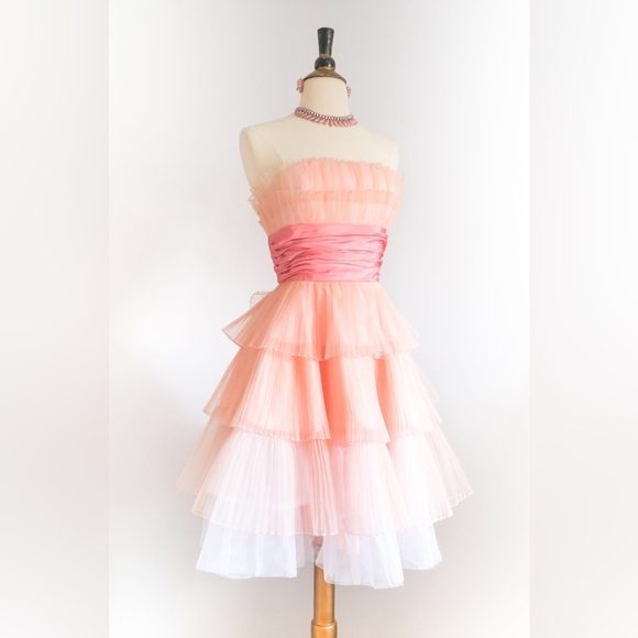 Retro BETSEY JOHNSON Pink Cupcake Dress • XS - Picture 6 of 9